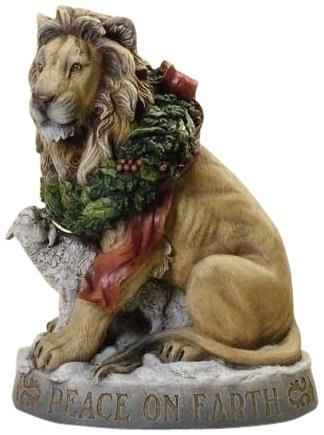 Josephs studio 20' Tall Lion and Lamb statuary