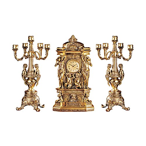 Design Toscano Inc Chateau Chambord Clock and Candelabra Ensemble