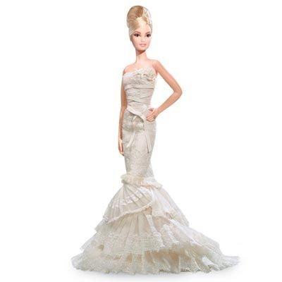 バービー Vera Wang \u0027Romanticist\u0027 Bride Barbie Doll (Platinum Label) お人形さん あやつり人形 図形