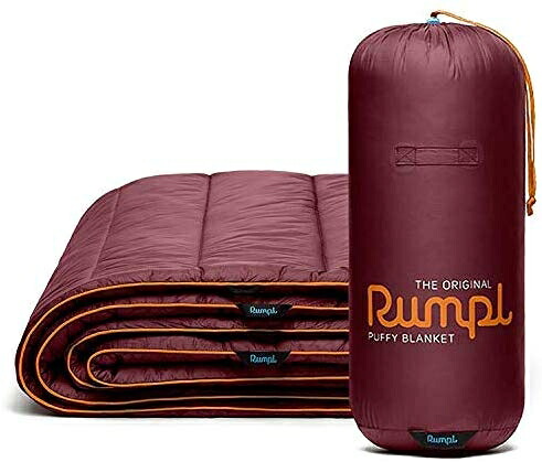 RUMPL(ランプル) The Original Printed Puffy Blanket 1-Person Wine Red/Canyon Orange