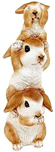 Design Toscano See Hear, Speak No Evil Bunny うさぎ像 盛りだくさん色つや