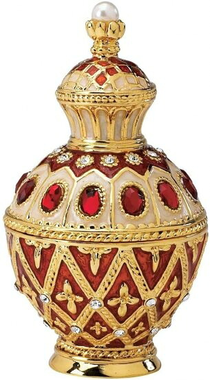 (Single, Red) - Design Toscano The Pushkin Svetlana Faberge Style Enamelled Egg Statue - Red 18,410円