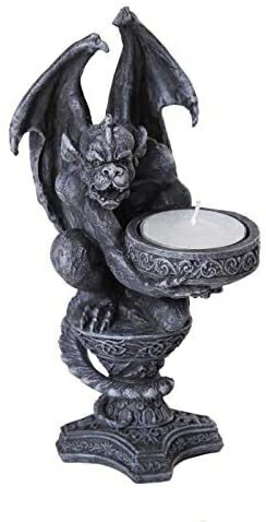 Pacific Giftware Silas ガーゴイルキャンドルホルダー 卓上かざり付ける像 高さ6in その他-インテリア・寝具・収納