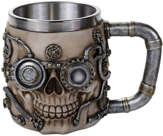 Pacific Giftware 水蒸気張りさける 歯車上端 スカルマグ ゴシック タン歌留多 11薬局衡オンス ビールマグ 水もの