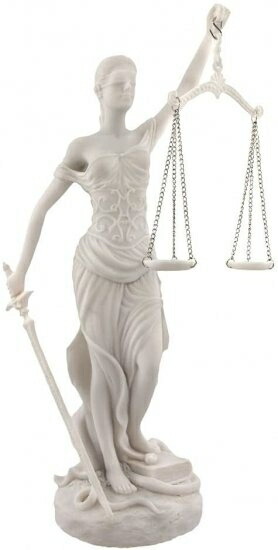 Pacific Giftware Things2Die4 デスクトップレディージャスティスマーブル完成像 Justicia Law 規模