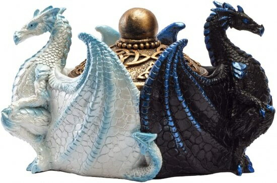 Pacific Giftware ファンタジー ケルティック ノットワーク デュアル 陰陽 ドラゴン 装飾 小物入れ ジュ