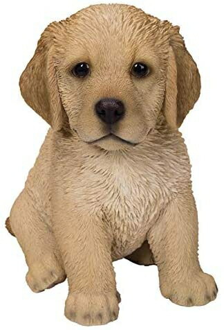 Pacific Giftware ゴールデンレトリバー 犬ころ像 写実的な硝子の目