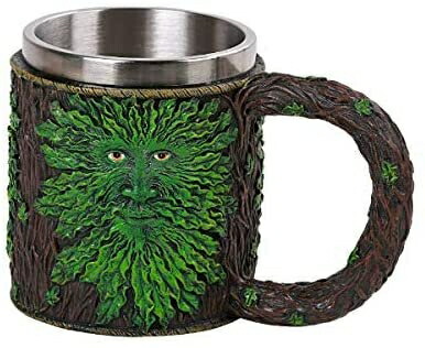 Pacific Giftware PT グリーンマン コレクタブル樹脂フィギュア ドリンク可能コーヒーマグ 取り外し可能