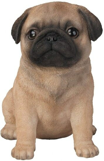 Pacific Giftware 愛らしい座ったパグ 子犬 コレクティブル フィギュア 素晴らしい犬のような手描き 樹脂|ワールドセレクトショップ