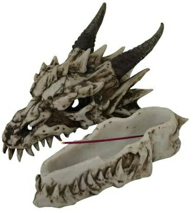 Pacific Giftware Stryker 喫煙ドラゴン 彫刻 小 お香立て [ホワイト]
