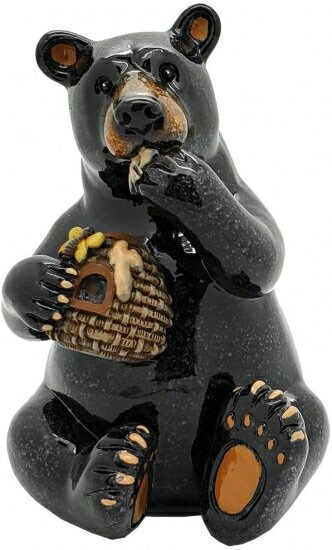 Pacific Giftware アニマルワールド 黒熊 蜂みつを食べる脂図形
