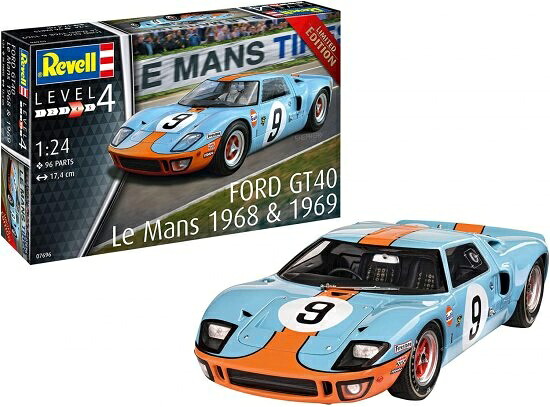 ドイツレベル 1/24 フォード GT40 ルマン1968 (リミテッドエディション) プラモデル 07696