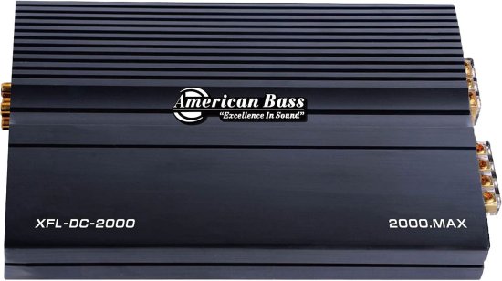 American Bass XFL DC 2000 モノブロック 4 チャンネル Class D 2000W Max Power 180Hz Low Pass カーオーディオ アンプ with Bass Boosting Function｜ワールドセレクトショップ