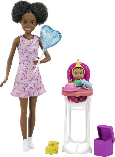 Barbie バービー Skipper Babysitters Inc. Babysitting Skipper Doll、Color-Change Baby Doll、High Chare、Partyをテーマにした子供向けの3-7歳のアクセサ｜ワールドセレクトショップ