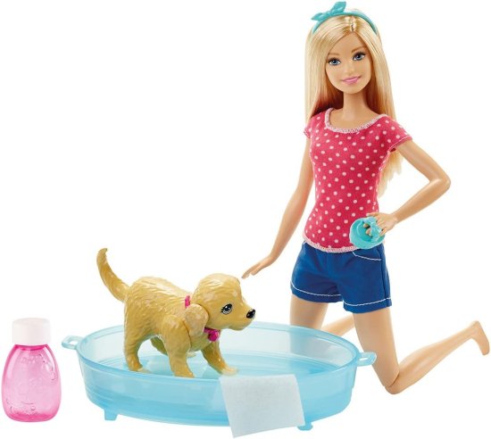 Barbie バービー Splish Splash Pup Playset