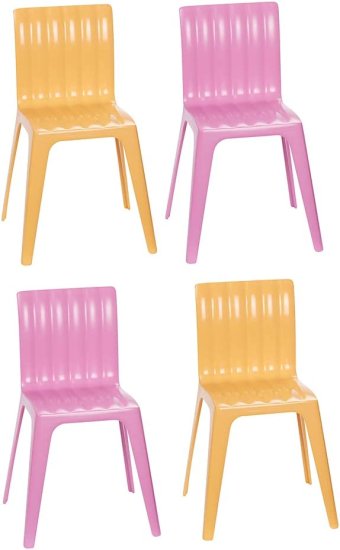 Barbie バービーマリブハウスプレイセットのバービー交換部品-FXG57?4つの交換椅子?2オレンジと2ピンクのセット｜ワールドセレクトショップ