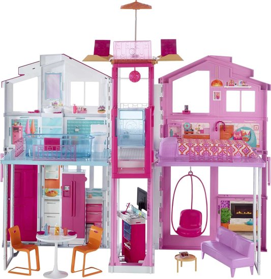21450円 新作製品、世界最高品質人気! Barbie ポップアップ傘付きバービー3階建ての家