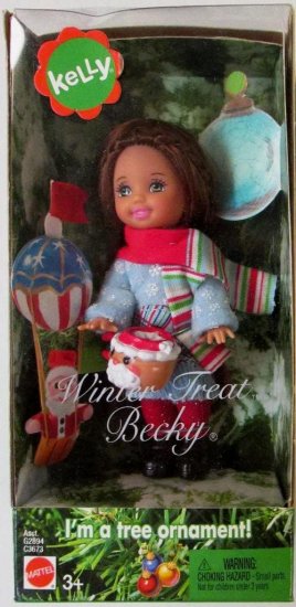 Barbie ケリーバービーウィンタートリートベッキードールツリーオーナメント（2004）