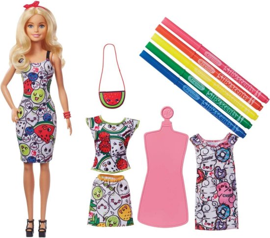 Barbie バービークレヨラカラーインファッションドール&ファッション