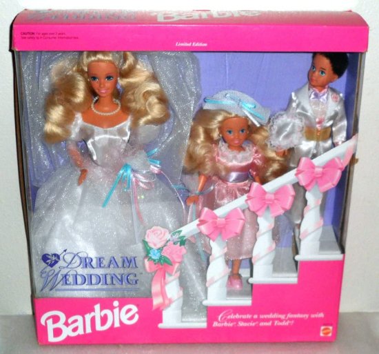 Barbie バービードリームウェディングギフトセットWバービー、ステイシー＆トッドドールズ（1993）