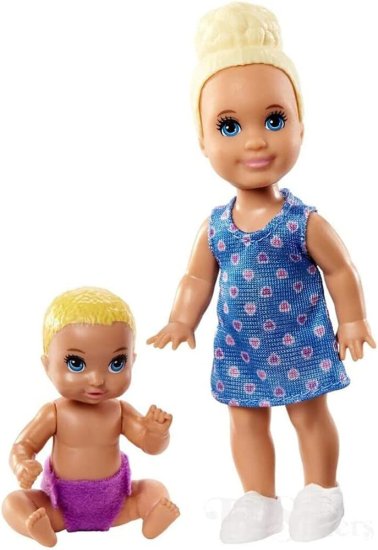 Barbie バービー Skipper Babysitters Inc Baby＆Toddler Mini Doll 2-Pack（Blonde、Hearts）