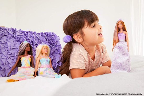 最大 オフ Barbie バービードリームトピアプリンセスドール 紫色の宝石風の衣装とティアラを着た約12インチのブルネット 3 7歳 Fucoa Cl