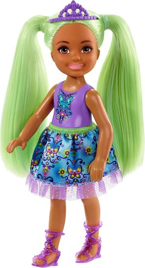 Barbie バービードリームトピアチェルシースプライトドール、7インチ、ファッションとアクセサリー、マルチ（GJJ95）を着た緑色の髪｜ワールドセレクトショップ 11,700円