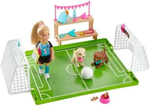 Barbie バービードリームハウスアドベンチャー6インチチェルシードールサッカープレイセットとアクセサリー