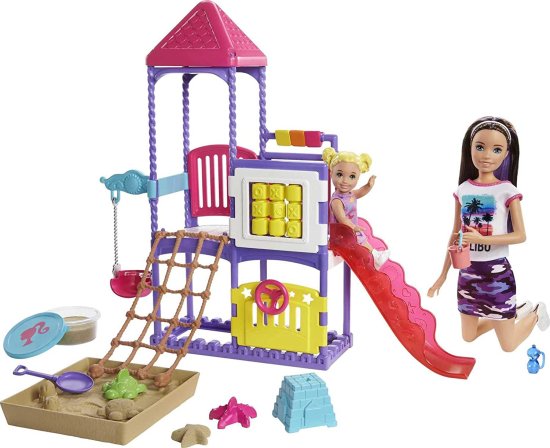 Barbie バービー Skipper Babysitters Inc. Climb 'N Explore Playground Dolls＆Playset with Babysitting Skipper Doll、幼児人形、プレイステーション、成｜ワールドセレクトショップ