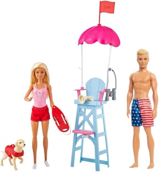 Barbie バービーライフガードプレイセット＆ケンバービー人形バンドルバービーライフガードとケンバービー人形と互換性