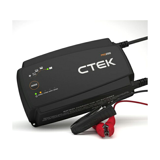 CTEK シーテック PRO25S, 25A, 12V Battery Charger and Power Supply, Battery Tender Charger, Battery Maintainer, 12V Lithium Ion Battery Charger f 花・ガーデン・DIY-DIY・工具