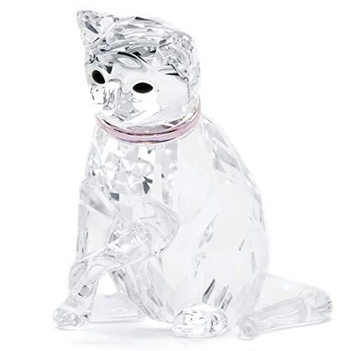 スワロフスキー SWAROVSKI フィギュリン ネコのお母さん 4.9 x 3.9 x 4.3 cm （クリア×ピンク） 5465836 29,452円