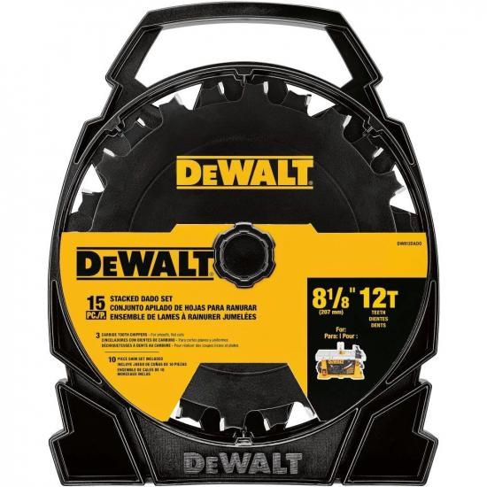 DEWALT スタックドダドソーブレード 8インチ 12歯 (DW812DADO)