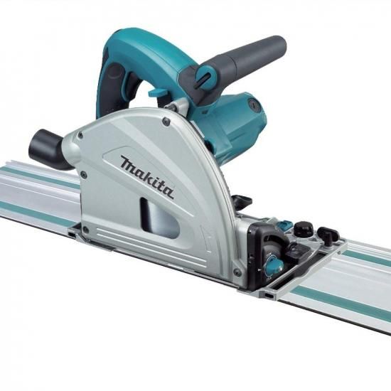Makita マキタ SP6000J1 6-1/2インチ プランジ丸鋸キット、スタッキング可能なツールケースと55インチガイドレール付き、ブルー
