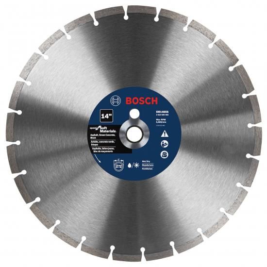 BOSCH DB1465S 14インチ標準セグメントリムダイヤモンドブレード（1インチアーバー付き）は、軟質研磨材、アスファルト、グリーンコンクリート、軟質レンガ 18,576円