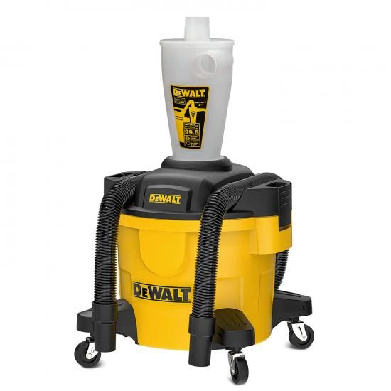 DEWALT ダストセパレーター（6ガロンポリタンク付き）、99.5%効率サイクロン集塵機、高性能サイクルパウダーコレクターフィルター、DXVCS002、イエロー