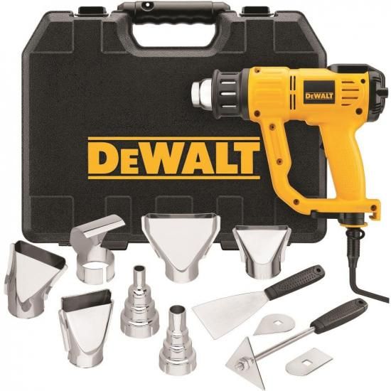 DEWALT ヒートガン LCD ディスプレイ & ハードケース/アクセサリーキット (D26960K) イエロー