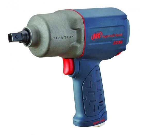 Ingersoll Rand 2235QPTIMAX - 1/2in運転、エアパワーインパクトレンチ、静音、1300フート重量ポンドの中毒者くずれ落ちるトルク、ピンアンビル、ピストルグリ