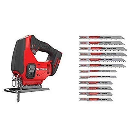 CRAFTSMAN V20 コードレスジグソー、ジグソーブレード付き添い人物の具のみ、Uシャンクセット、12天下太平 (CMCS600B \u0026 CMAJ2SET12)