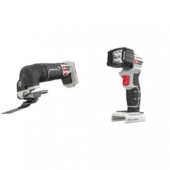 PORTER-CABLE 20V MAX* 振りまわす手道具（11点佩び物付き添い人、手道具のみ、PCC710B）および20V MAX* LEDやり方灯（手道具のみ、PCC700B）