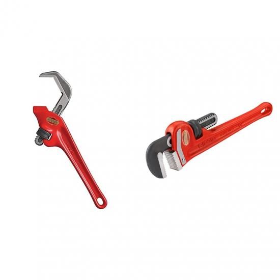 RIDGID 31305 青写真 E-110 9.5in オフセット 六角ジョー 導管鍵、赤いこと、亜米利加製 \u0026 31015 ヘビーデューティー 引っ切り無い 導管鍵、12はたご屋