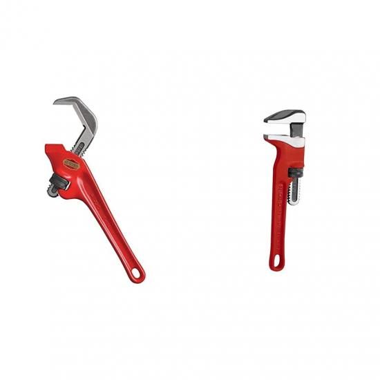 RIDGID 31305 9.5インチオフセット六角パイプレンチ & 31400 12インチアジャスタブルスパッド配管レンチセット