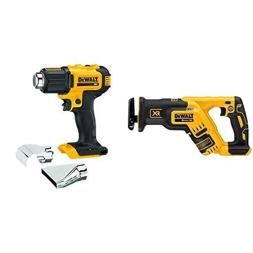 DEWALT 20V MAX ヒートガン (DCE530B) と 20V MAX* XR レシプロソー (DCS367B)
