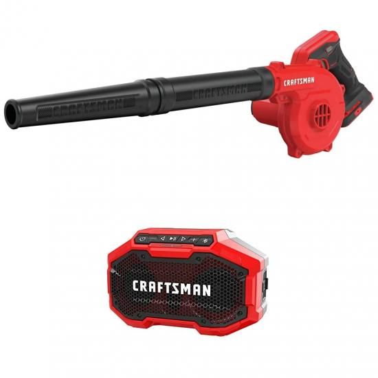 CRAFTSMAN V20 コードレスブロワー（Bluetooth金棒引き付き添い人、手道具のみ）（CMCBL0100B \u0026 CMCR001B）
