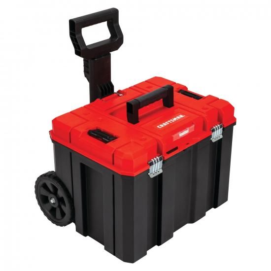 CRAFTSMAN VERSASTACK ローリングツールボックス（キャスター付き添い人、鍵を掛ける能力のある、赤いこと、20in）（CMST17835）