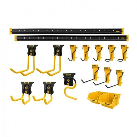 DEWALT ツールオーガナイザー、21ピースアクセサリースターターキット、金属レール2本、フック13個、プラスチックビン2個付き、DEWALTワークショップストレ 26,208円