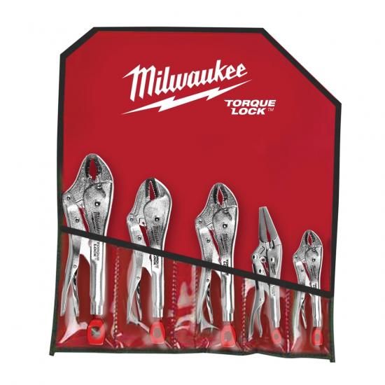 Milwaukee ミルウォーキー 5点トルクロックロッキングプライヤーセット、青写真電話番号 48-22-3695