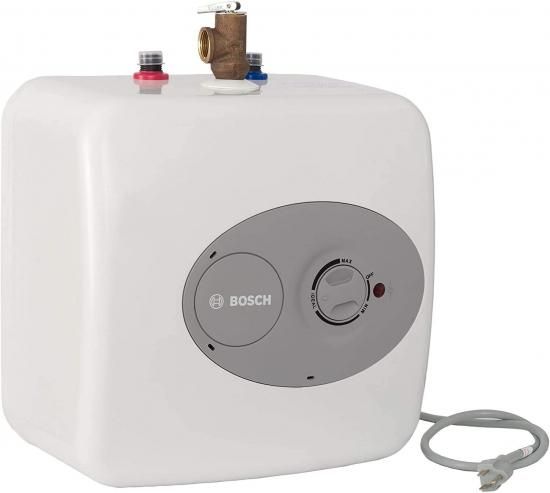 BOSCH 灯し火式ミニ貯蔵タンク式給湯器 Tronic 3000 T 4gal (ES4) - お湯を沸かす手間を省きます - 棚、壁、床置きとり備える能力のある