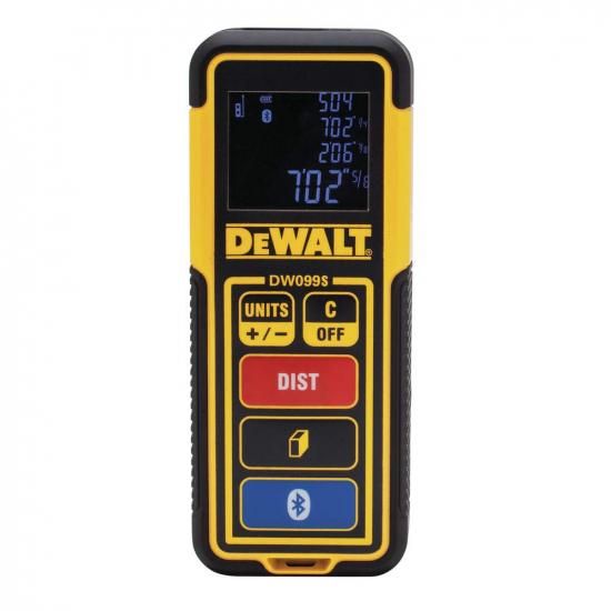 DEWALT レーザー測定ツール/距離計、100フィート、Bluetooth対応 (DW099S)