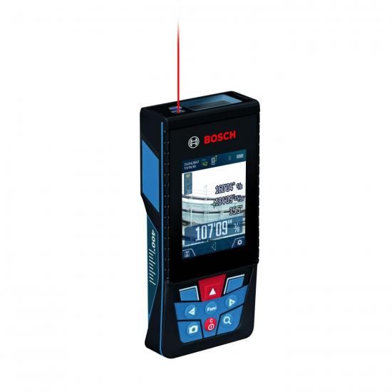 BOSCH GLM400C 400フート Blaze 室外繋ぎ合わせる型レーザ大リーグ（ビューファインダー付き添い人）、単3独居室3本、ハンドストラップ、合切袋属する